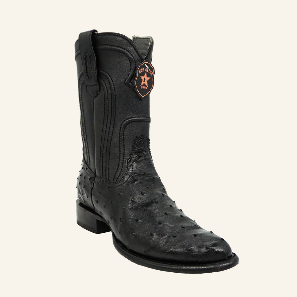 Los Altos Boots Roper Ostrich 69Z0305 - Black