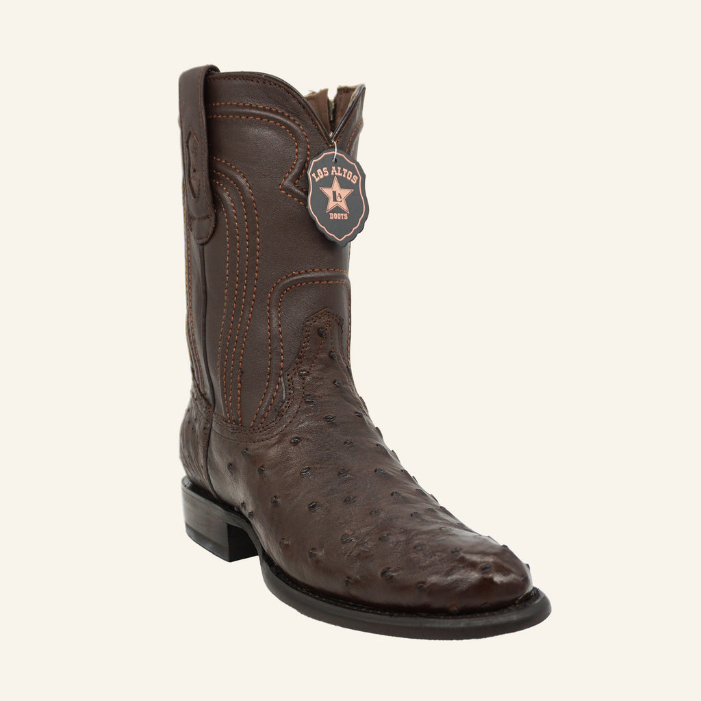 Los Altos Boots Roper Ostrich 69Z0307 - Brown