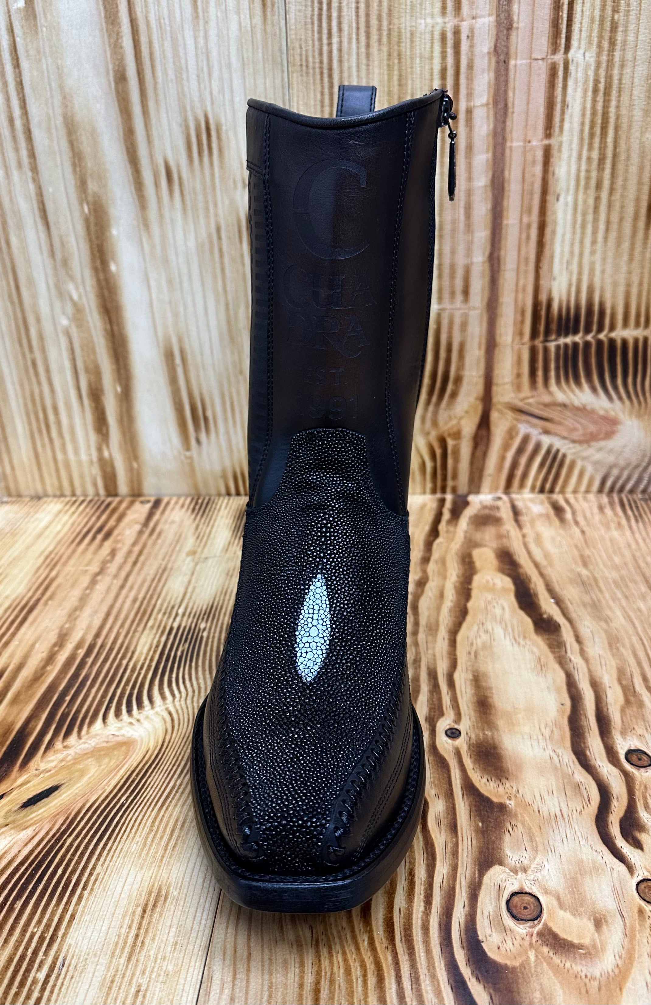 Cuadra Men’s Stingray Narrow Square Toe CU783 - Black