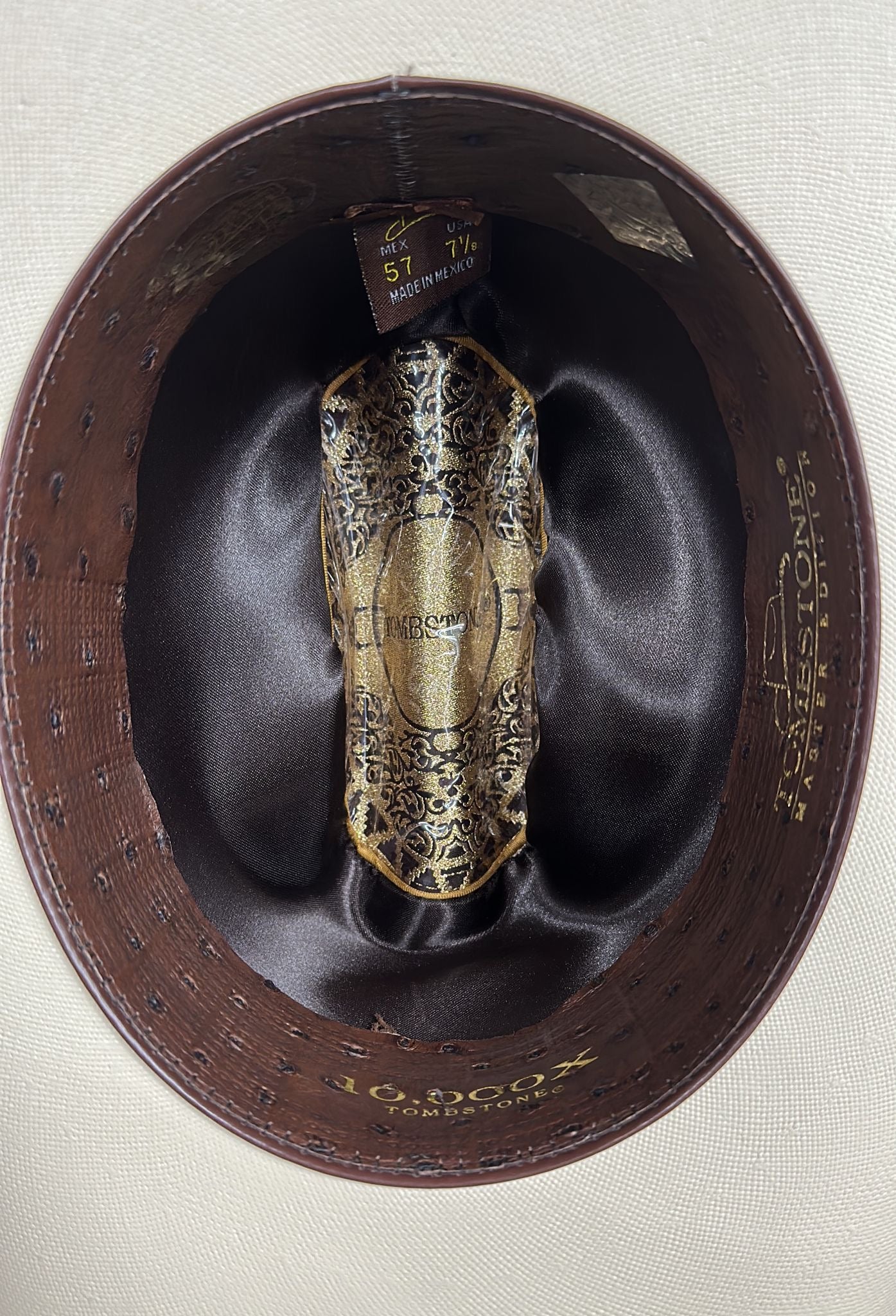 Sombrero Tombstone 10,000x Master Chaparral/Estilo Sinaloa (Hat Carrier Included)