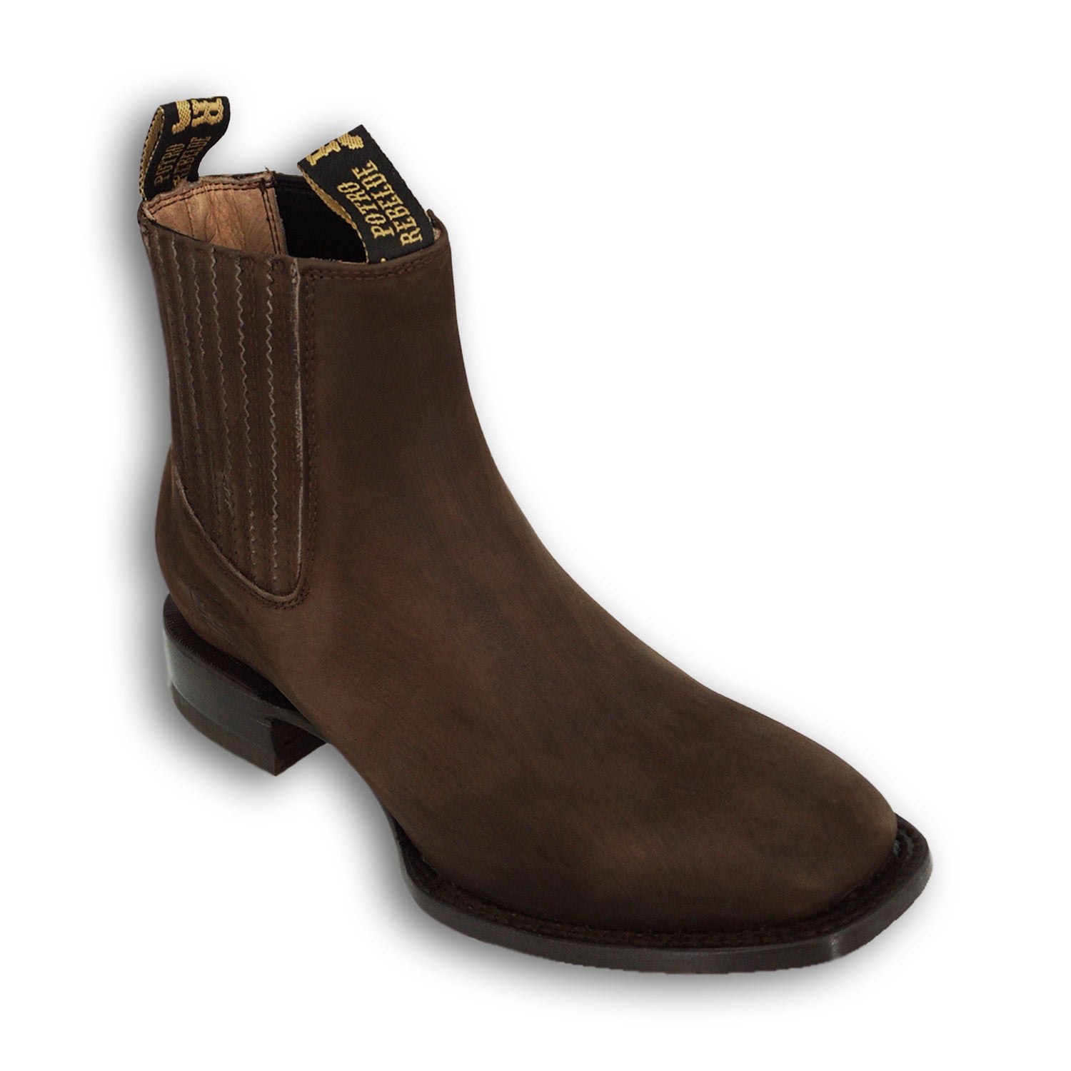 Potro Rebelde Square Toe Short Boot 720 - Nobuck Moka