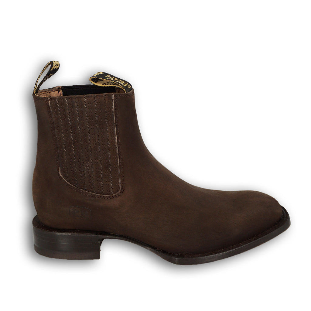 Potro Rebelde Square Toe Short Boot 720 - Nobuck Moka