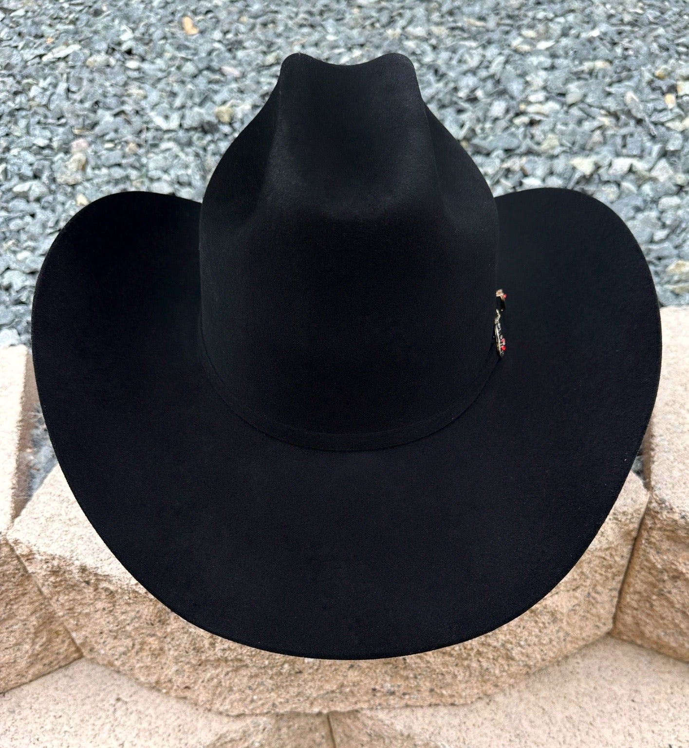 Tombstone 1,000x El Patron Beaver Fur Felt Hat  3 1/2” Brim (Hat Carrier Included) - Black