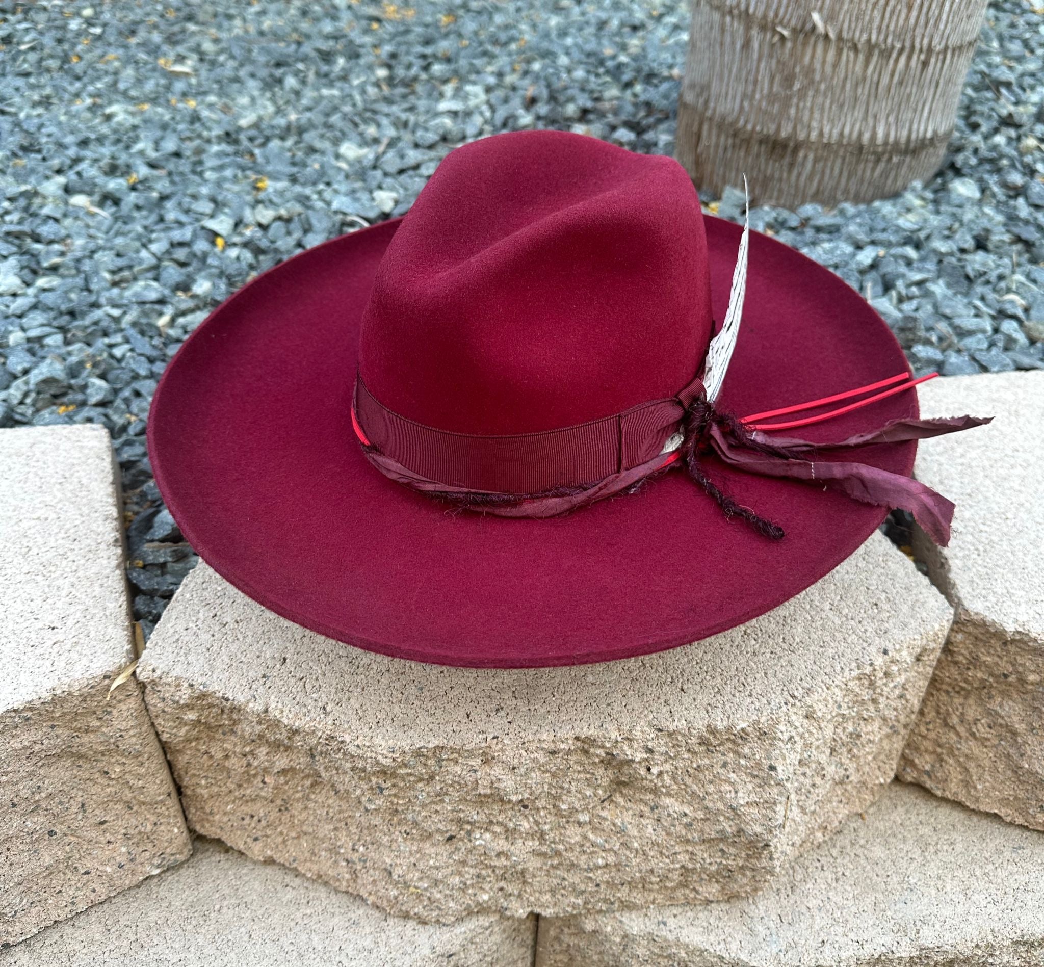 Stetson "Oceanus" Wool Hat - Burgundy