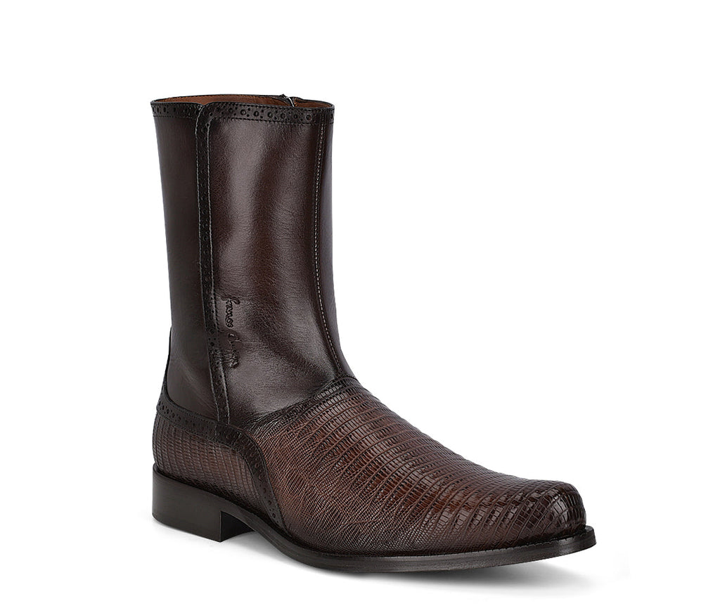 Franco Cuadra Collection Men's Lizard Short Boot FC627 - Dark Brown
