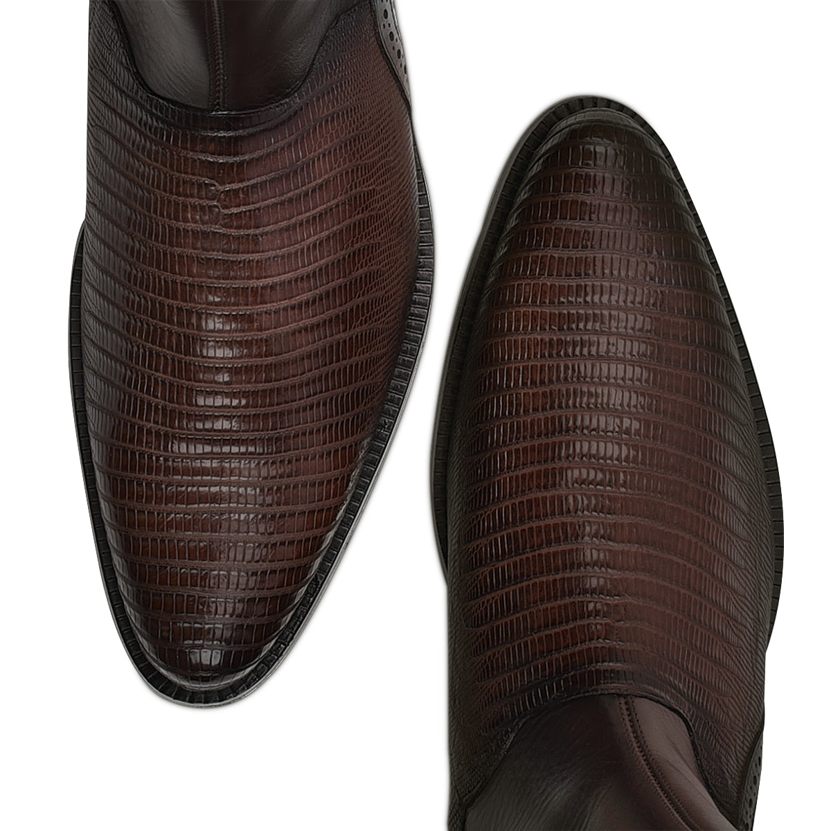 Franco Cuadra Collection Men's Lizard Short Boot FC627 - Dark Brown