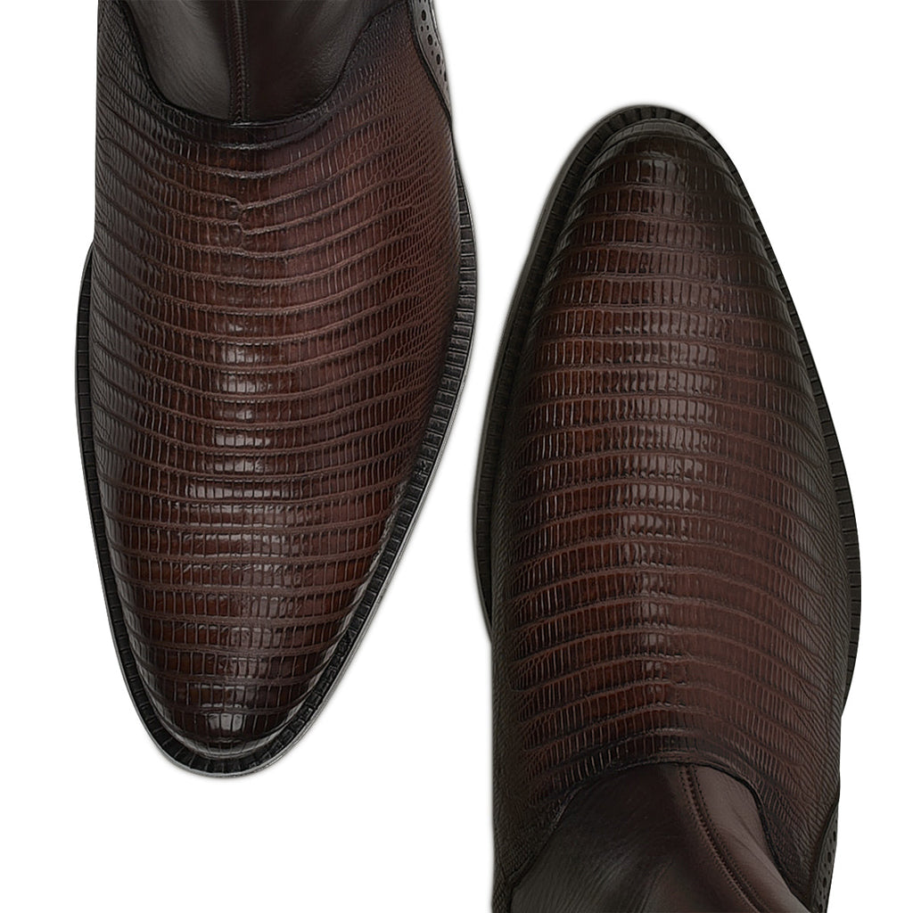 Franco Cuadra Collection Men's Lizard Short Boot FC627 - Dark Brown