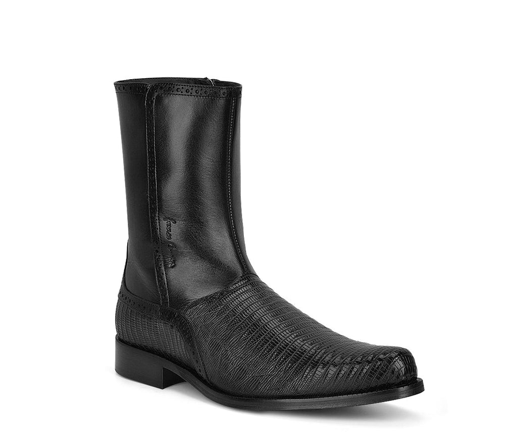 Franco Cuadra Collection Men's Lizard Short Boot FC626 - Black