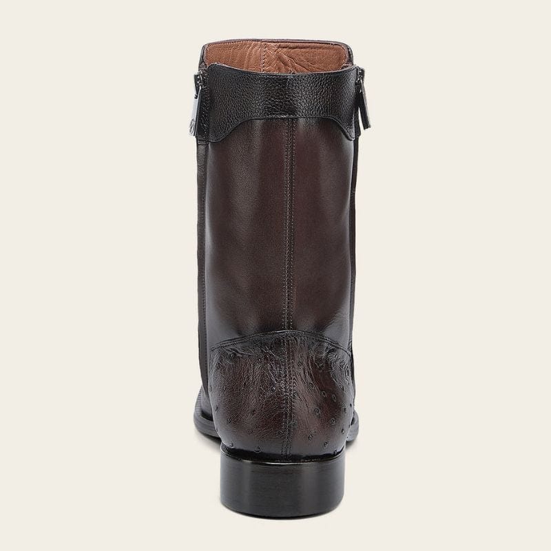 Franco Cuadra Collection Ostrich Short Boot FF213- Inca Cafe