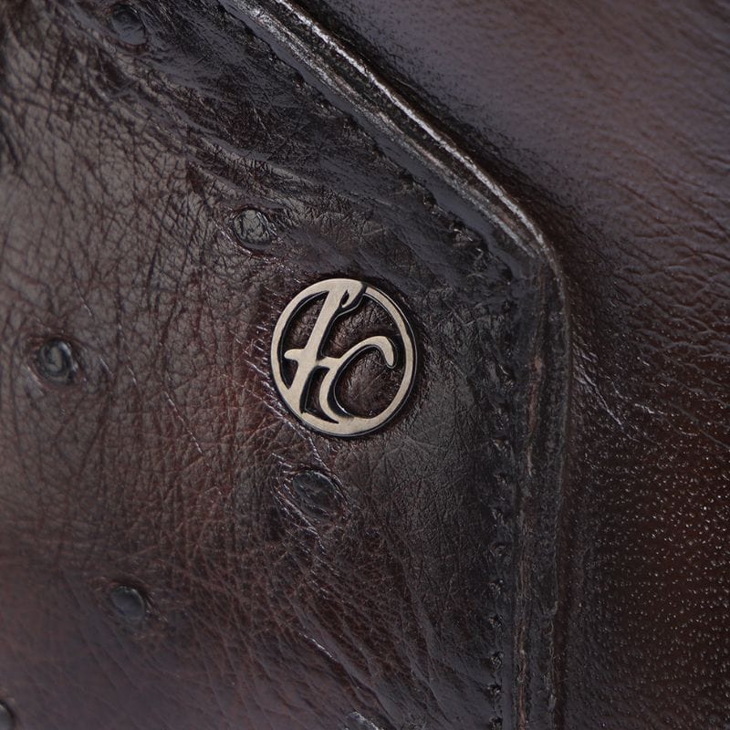 Franco Cuadra Collection Ostrich Short Boot FF213- Inca Cafe