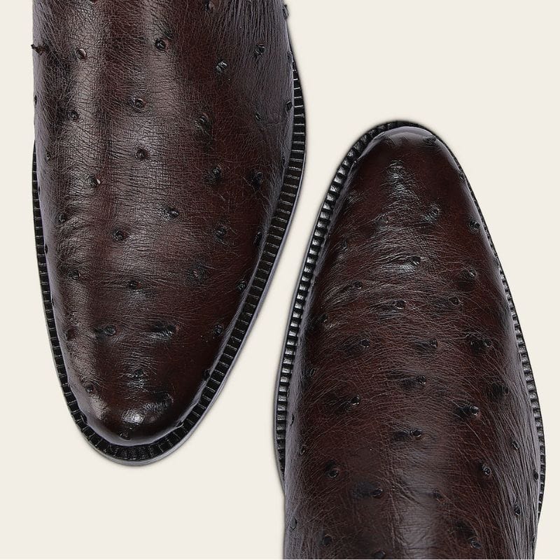 Franco Cuadra Collection Ostrich Short Boot FF213- Inca Cafe