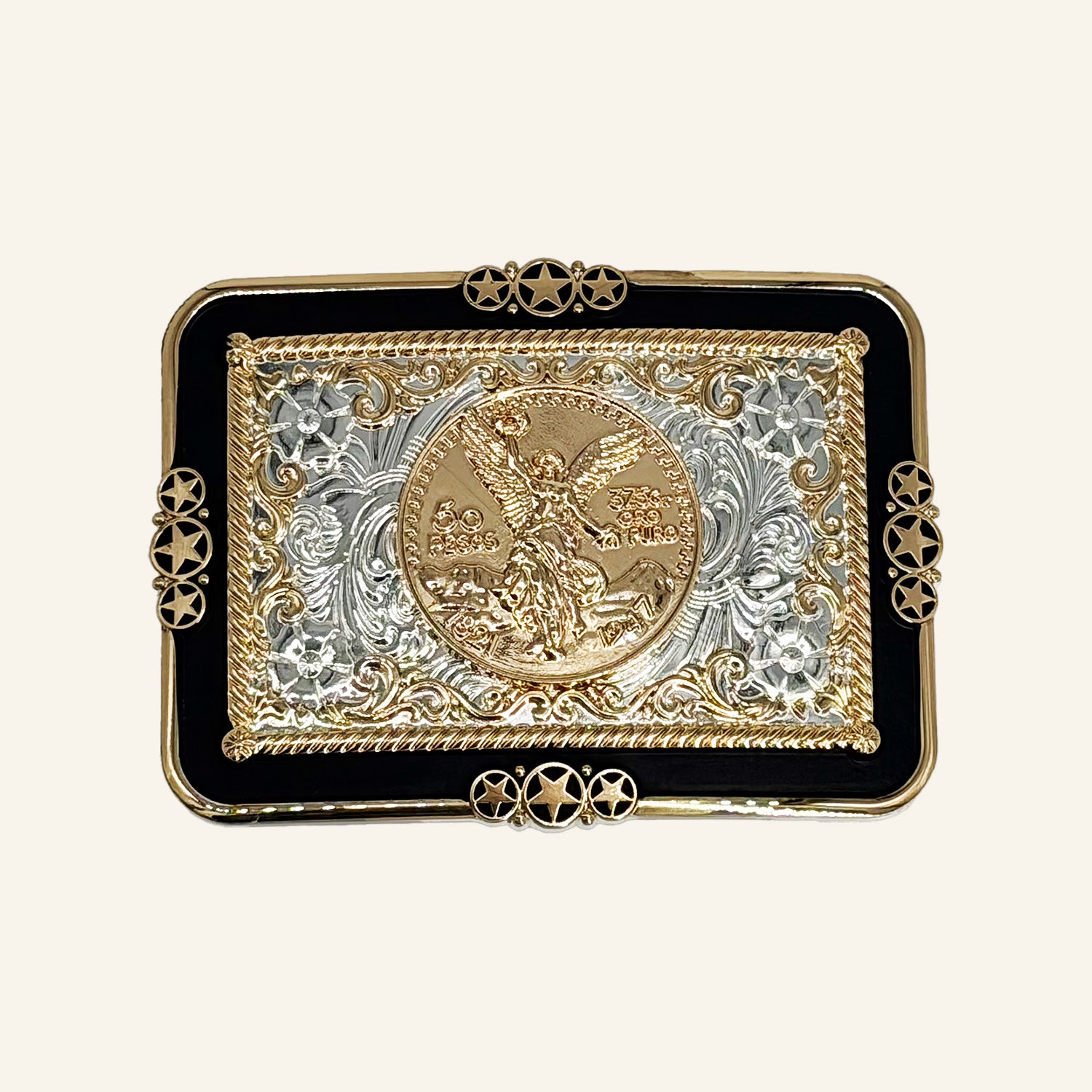 50 Pesos Rose Gold Cowboy Buckle CB08