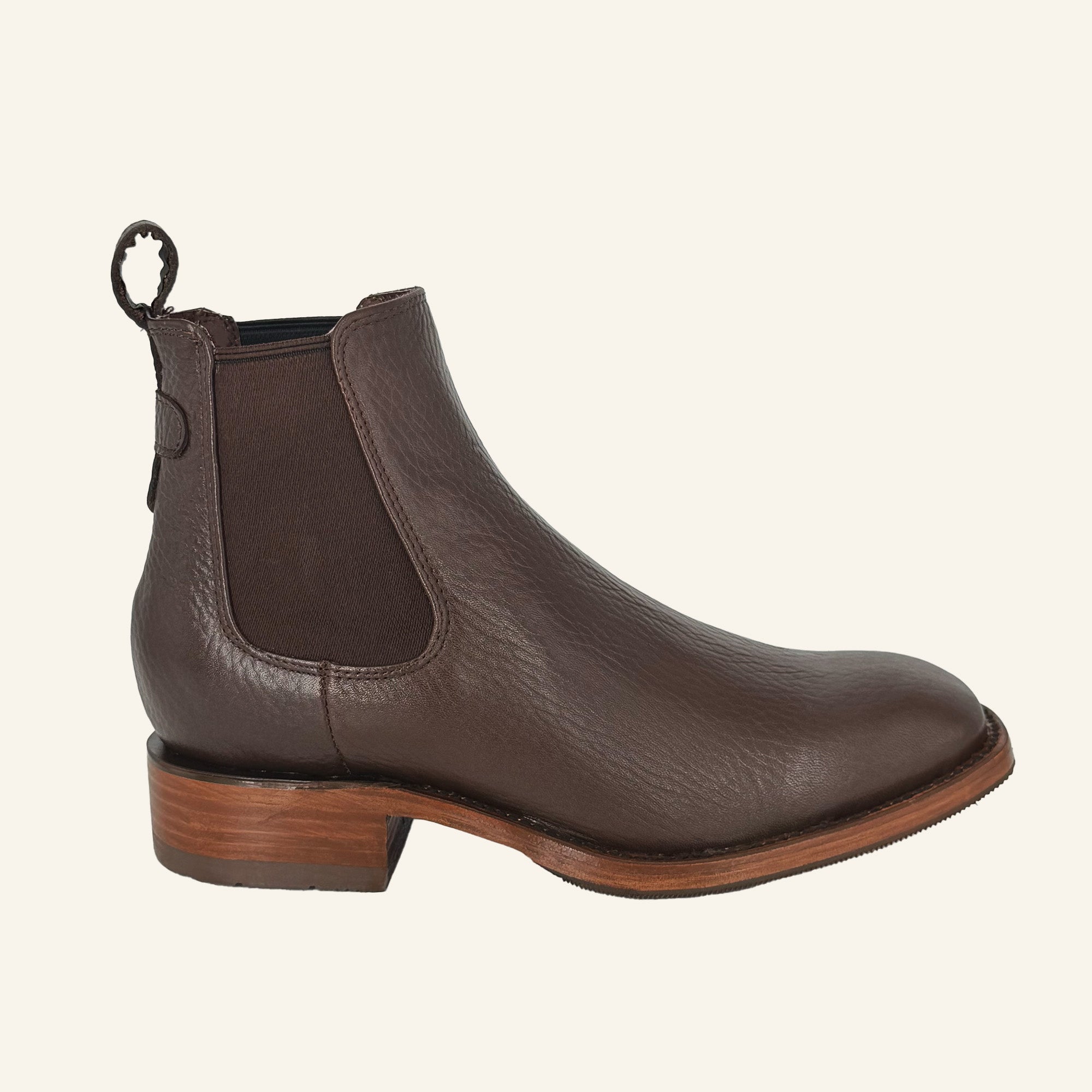 Hooch Men's French Toe Short Boot H42F9495 - Moka