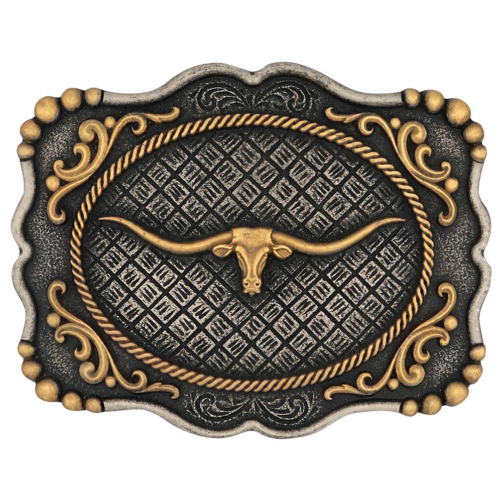 Montana Framed Longhorn Attitude Buckle A1003P