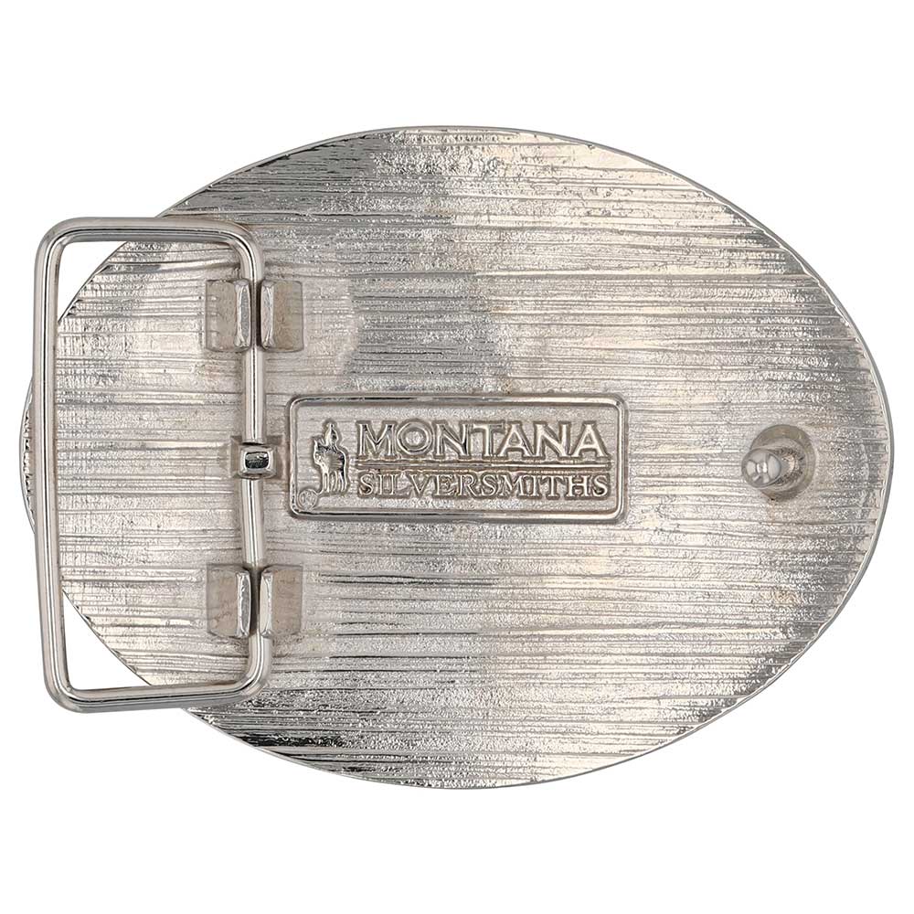 Montana Tri-tone Christian Cowboy Attitude Buckle A1005