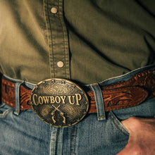 Cargar imagen en el visor de la galería, Montana Cowboy Up Attitude Buckle A1007C
