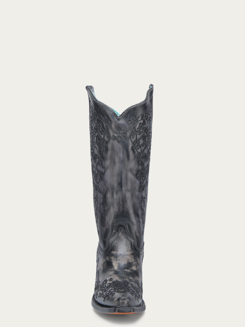 Corral Women's Floral Embroidery Boot A4800 - Black/Bone