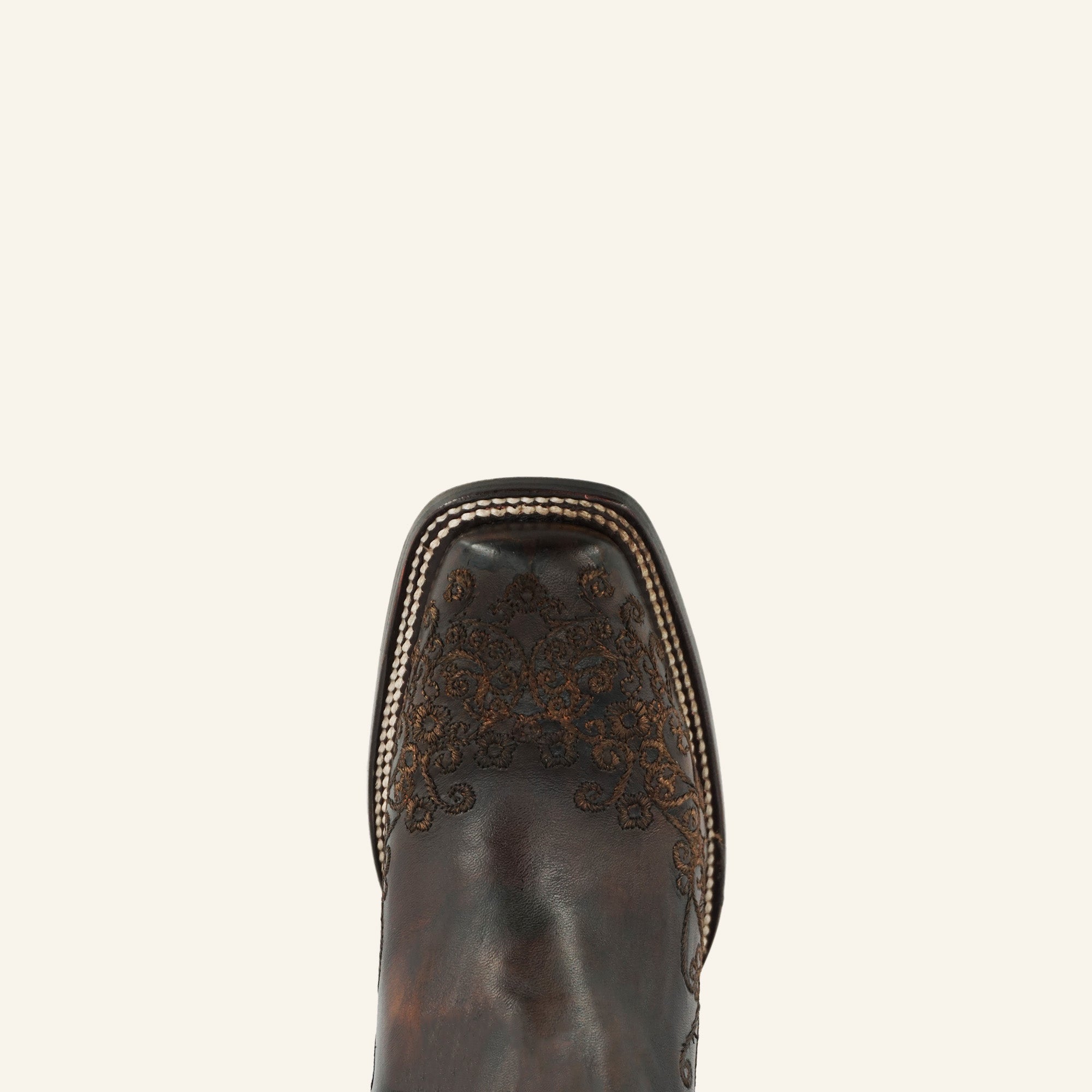 Corral Women's Floral Embroidery Square Toe Boot A4806 - Black/Honey