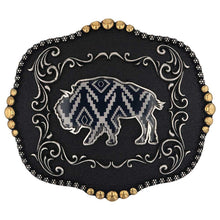 Cargar imagen en el visor de la galería, Montana Midnight Buffalo Attitude Buckle A989S
