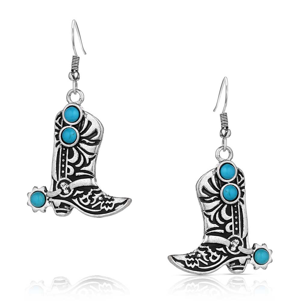 Montana Turquoise Cowboy Kicker Earring AER6244