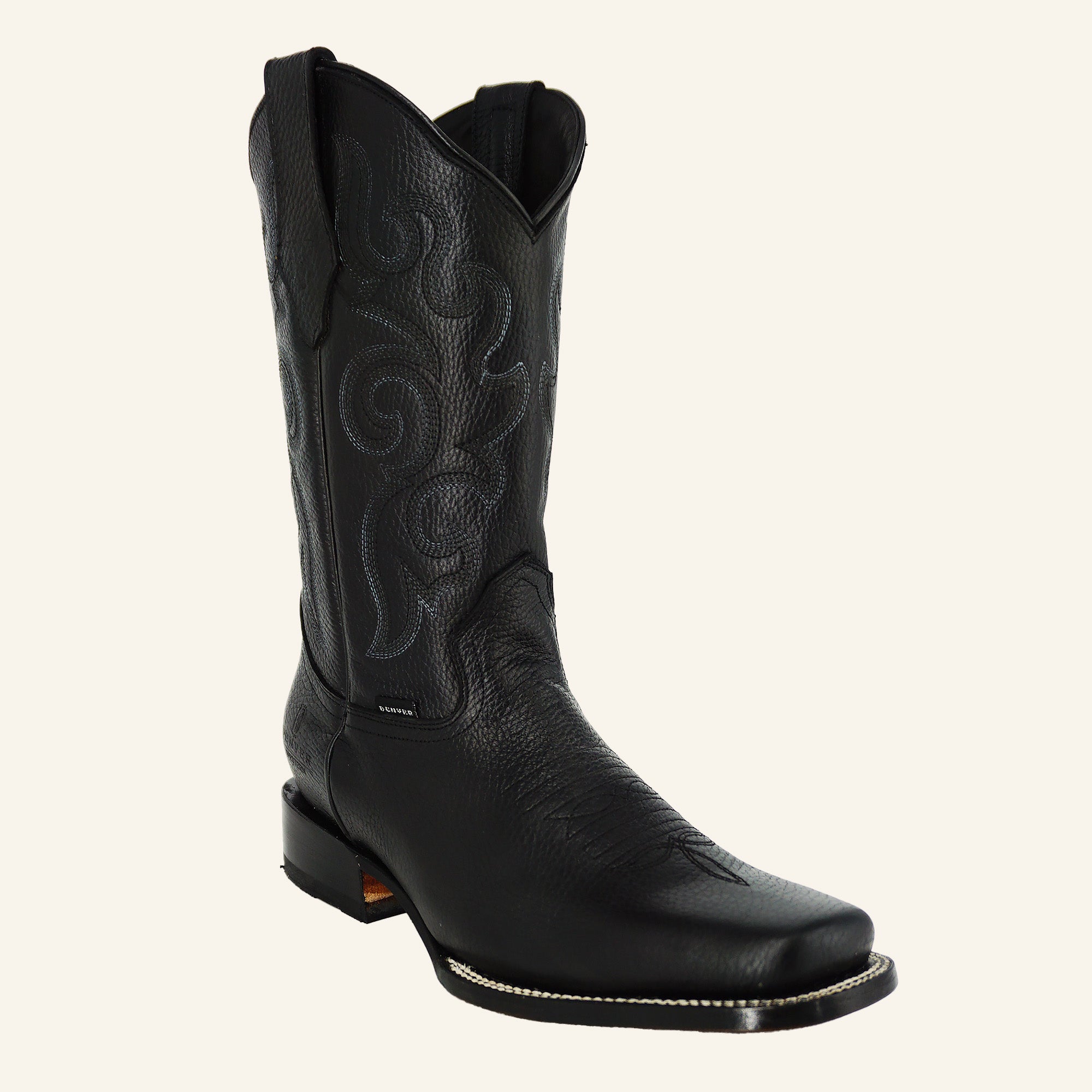 Denver Men's Alfa Cowboy Boot - Black