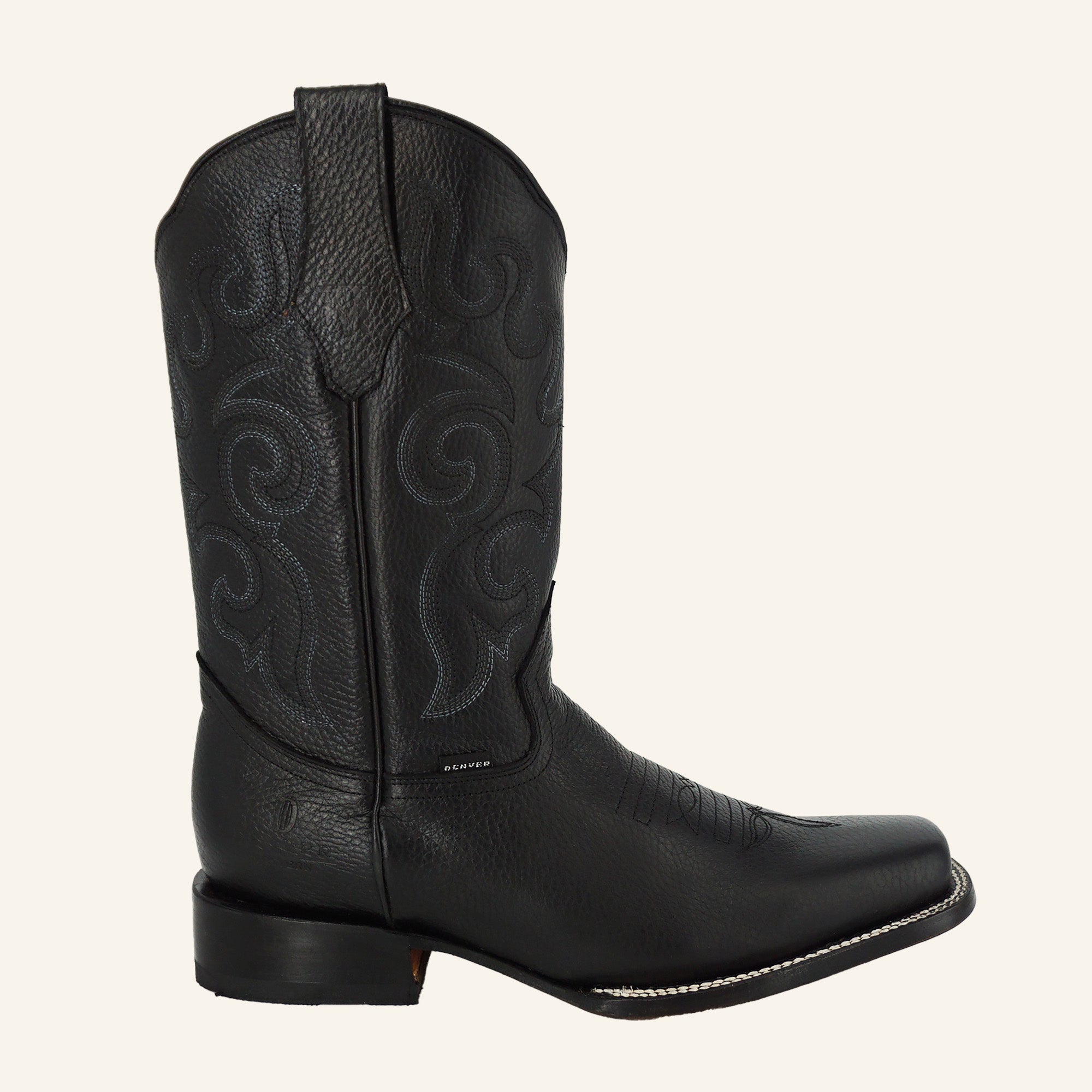 Denver Men's Alfa Cowboy Boot - Black