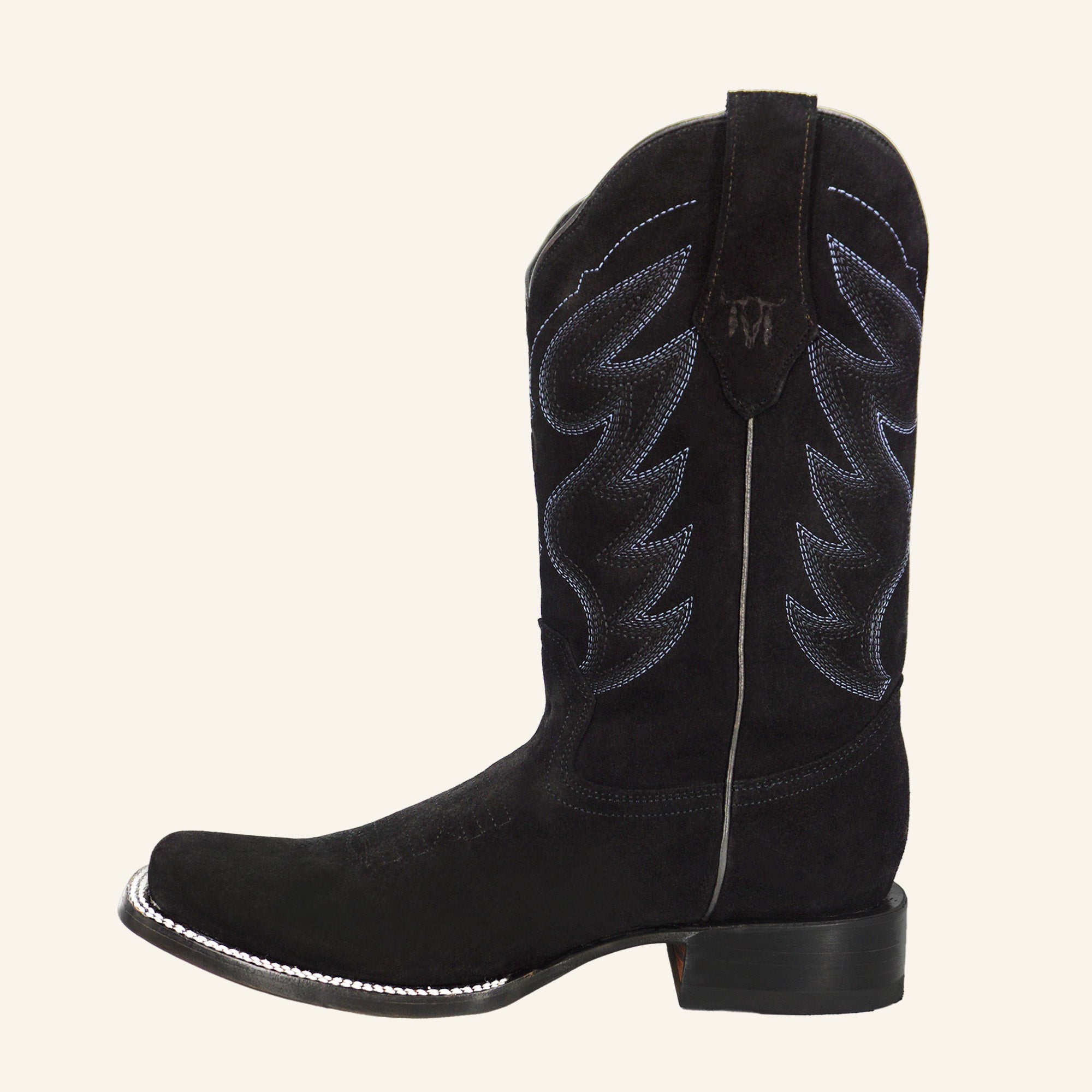 Denver Men's Alfa Suede Cowboy Boot - Black