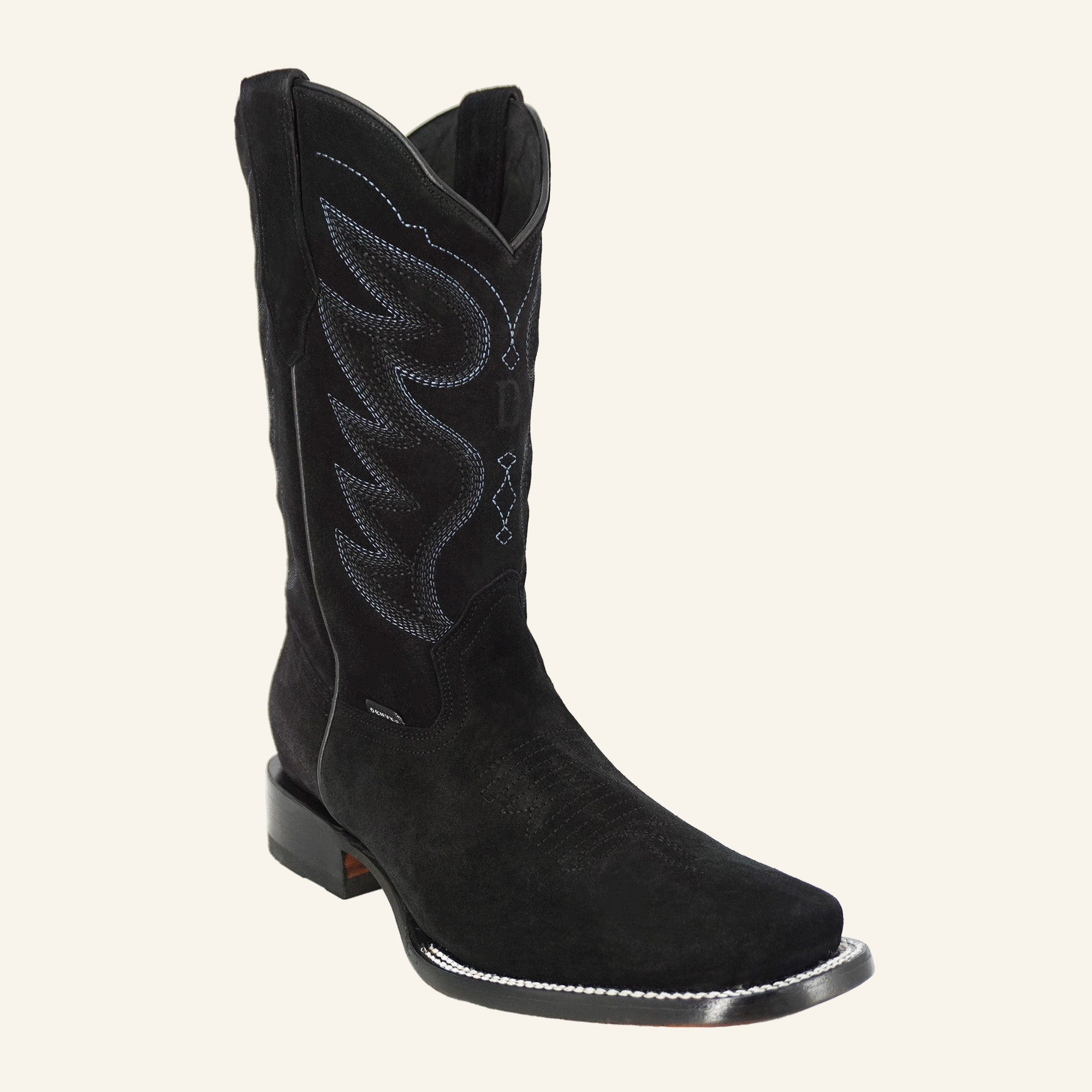 Denver Men's Alfa Suede Cowboy Boot - Black