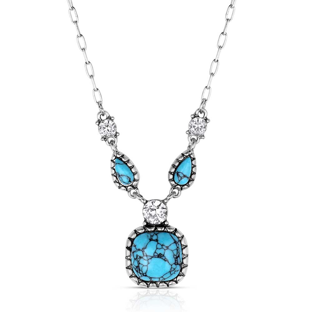 Montana Snowfall Ridge Turquoise Necklace ANC6557