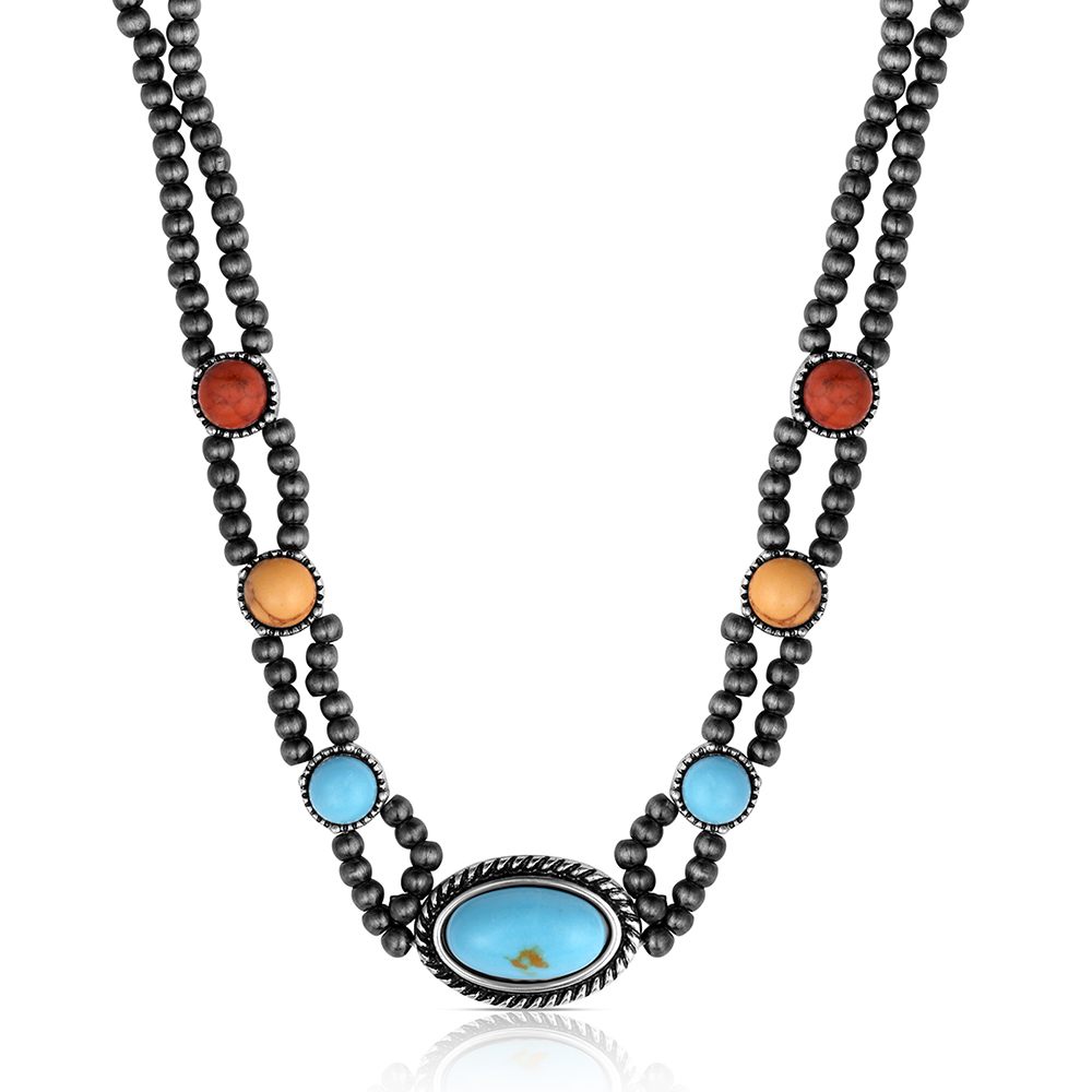 Montana Sunset Skies Beaded Necklace ANC6559