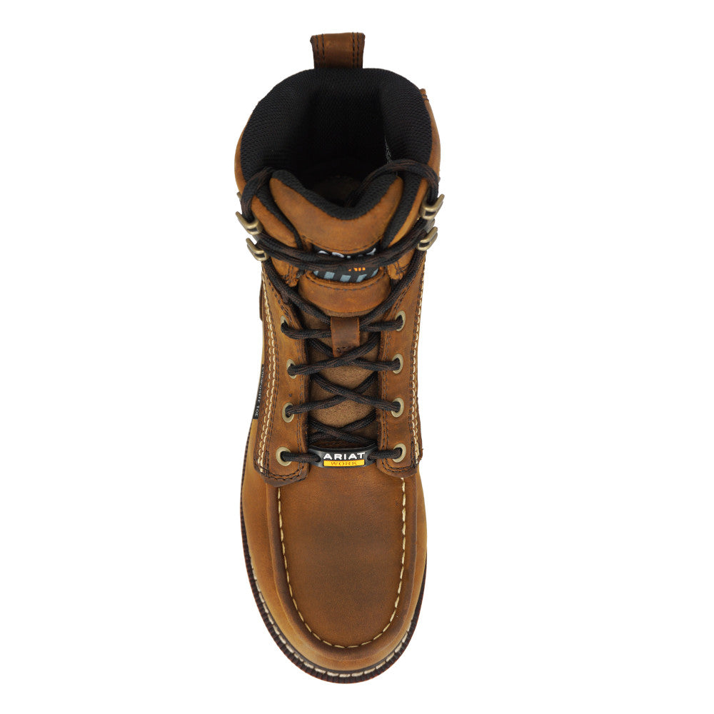 Ariat Men's Rebar Wedge Moc 6" H20 Composite Toe 10053615 - Distressed Brown