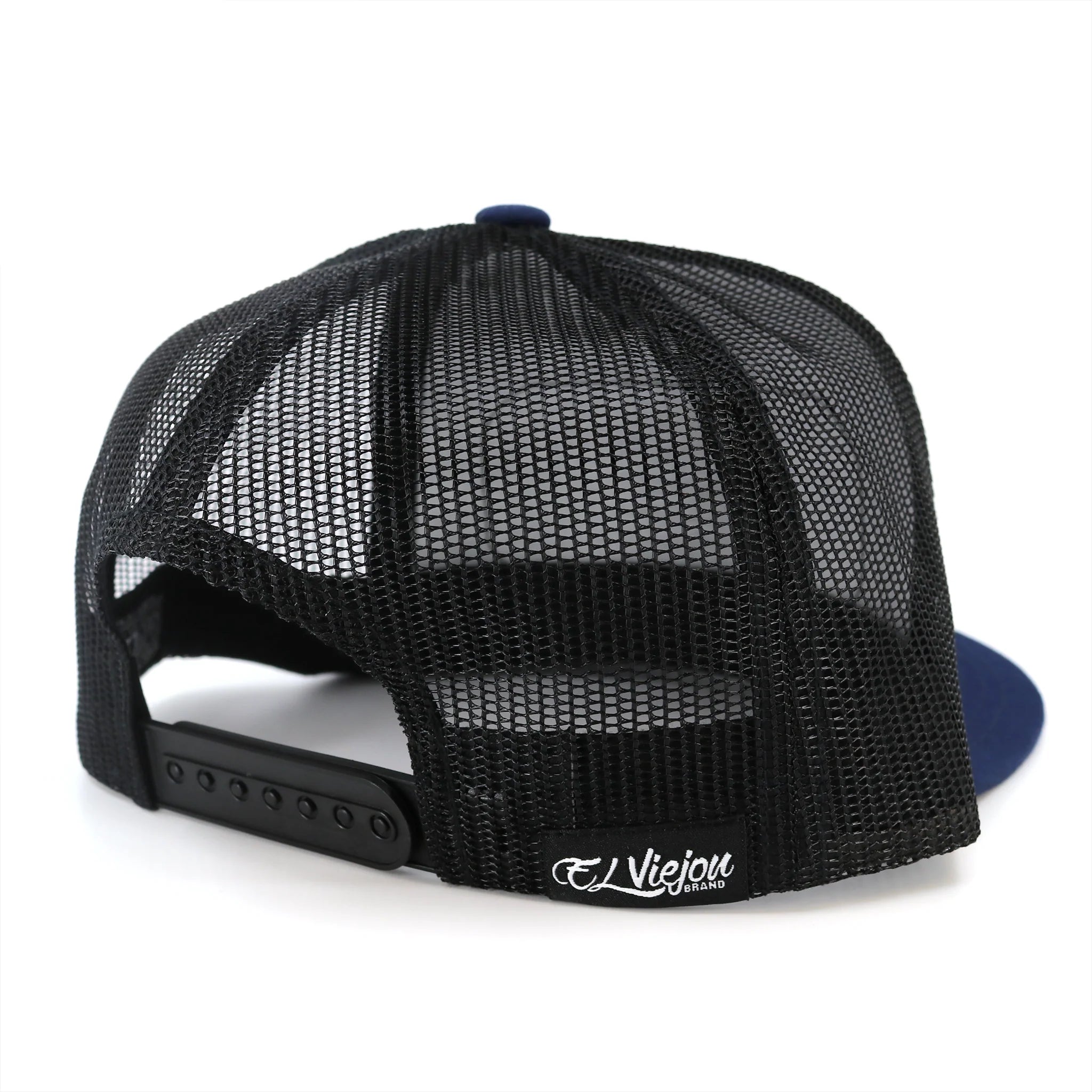El Viejon Brand Azteca Dark Navy Flat Visor Hat