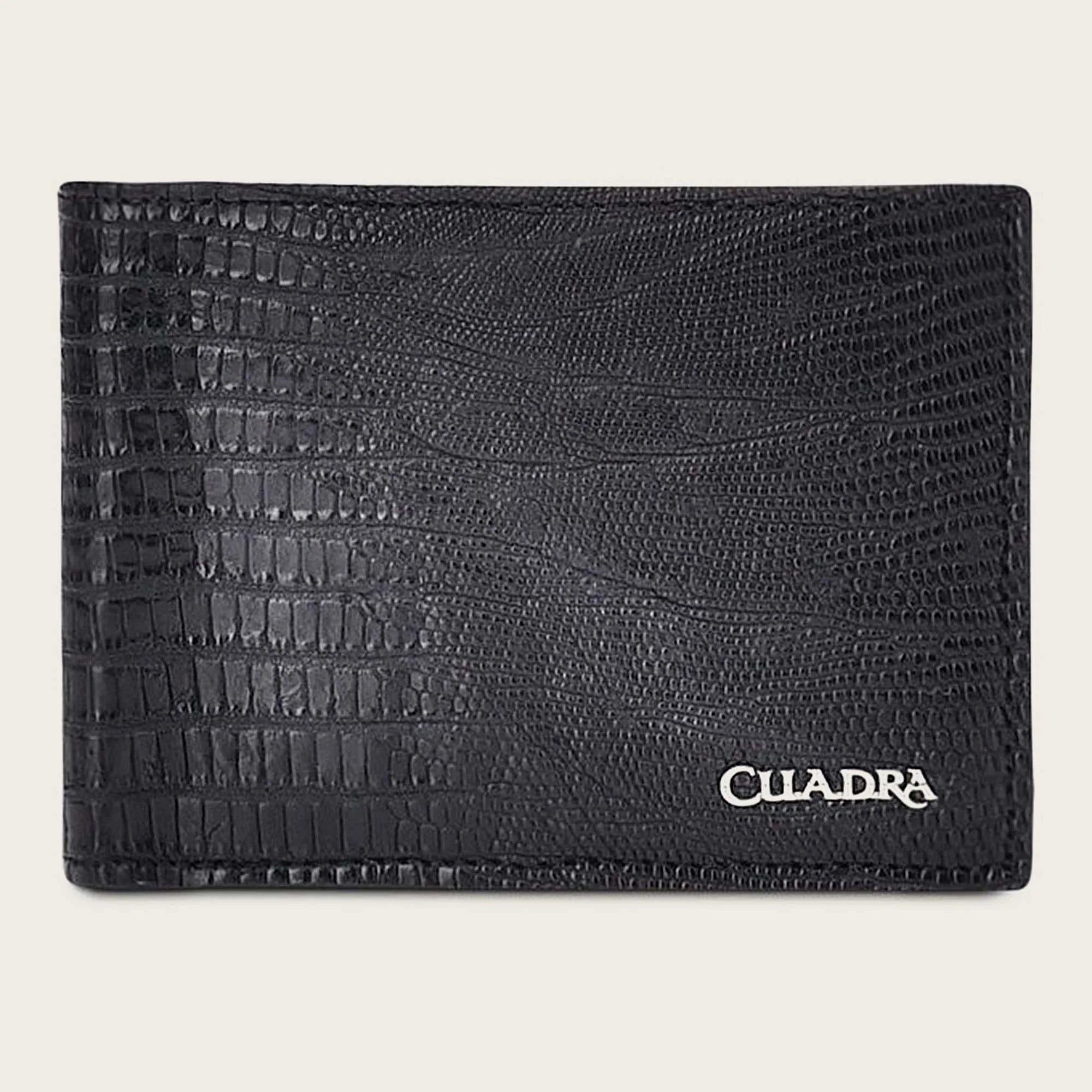 Cuadra Men's Black Lizard Wallet DU308