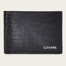 Cargar imagen en el visor de la galería, Cuadra Men&#39;s Black Lizard Wallet B2910LT
