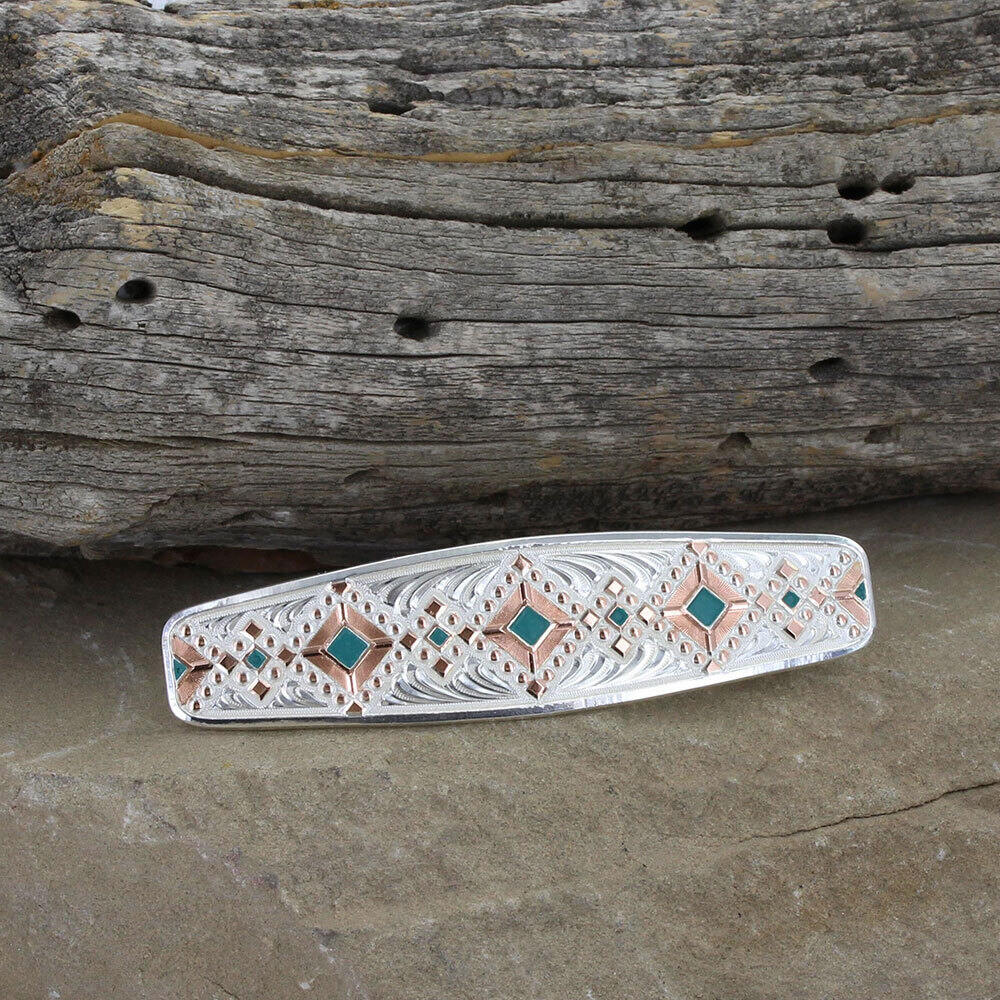 Montana Two Tone Southwestern Beats Barrette BA3713TQ