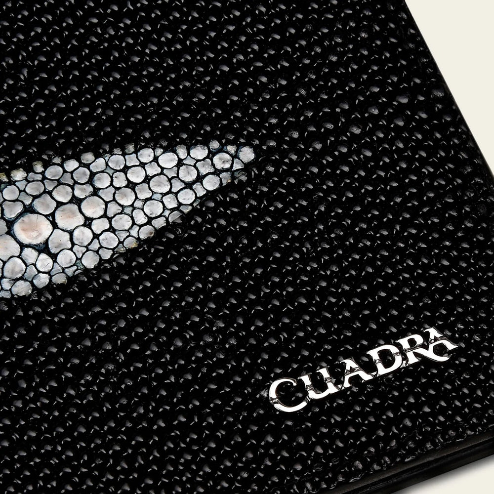Cuadra Black Stingray Stitching Wallet DU582