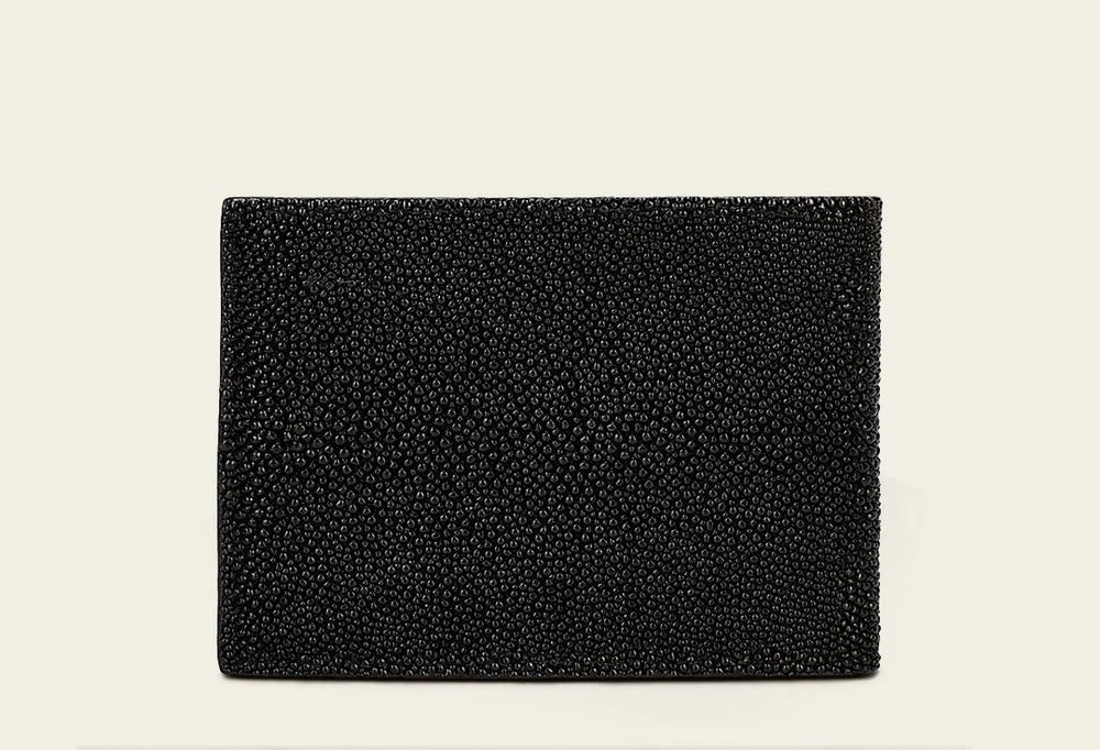 Cuadra Black Stingray Stitching Wallet DU582