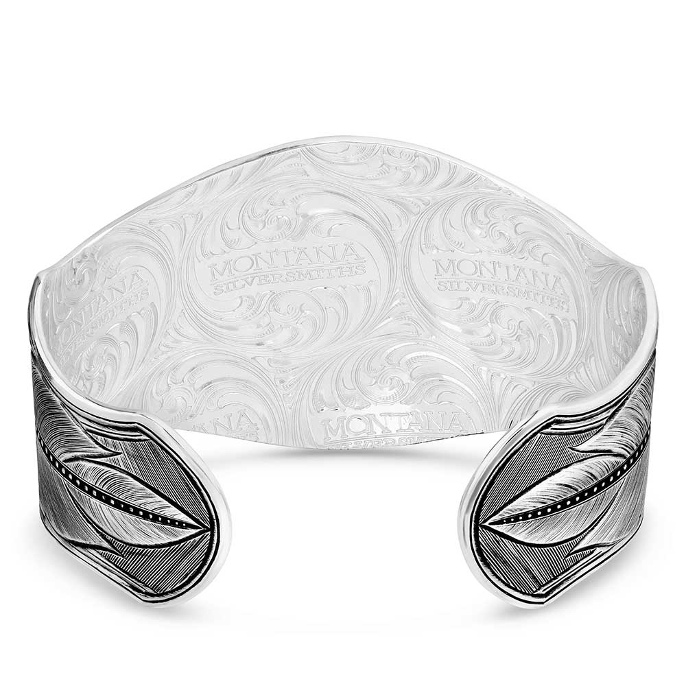 Montana Nature's Beauty Glacier Turquoise Feather Cuff Bracelet BC3358GMTQ