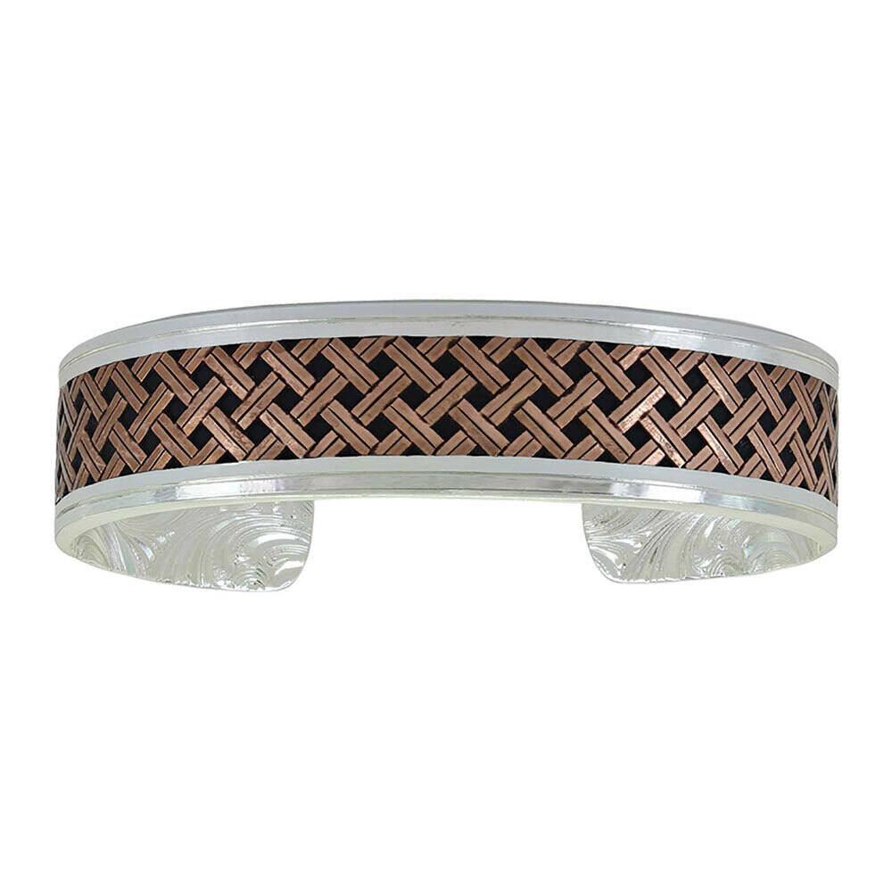 Montana Classic Legacy Weave Crossing Paths Cuff Bracelet BC3913BRS