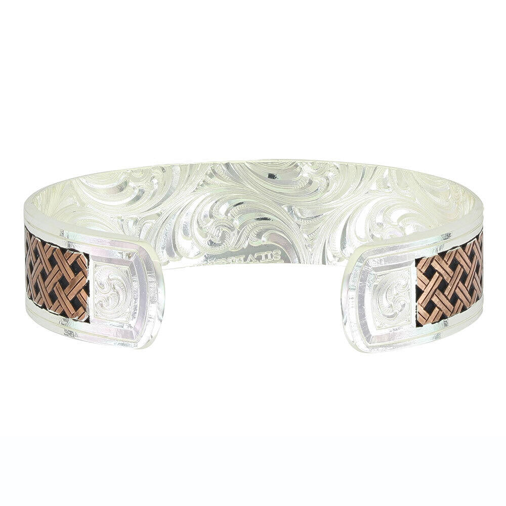 Montana Classic Legacy Weave Crossing Paths Cuff Bracelet BC3913BRS