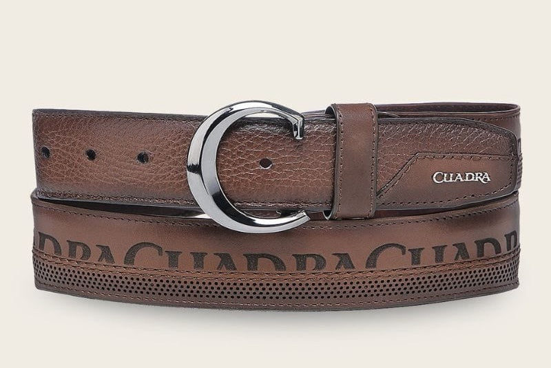 Cuadra Men's Honey Deer Laser Belt BC398