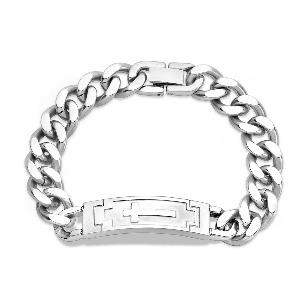 Montana Devoted Faith Cross Cuban Link Bracelet BC5837