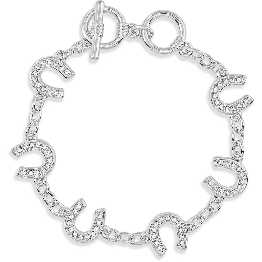 Montana Crystal Clear Lucky Horseshoe Link Bracelet BC620