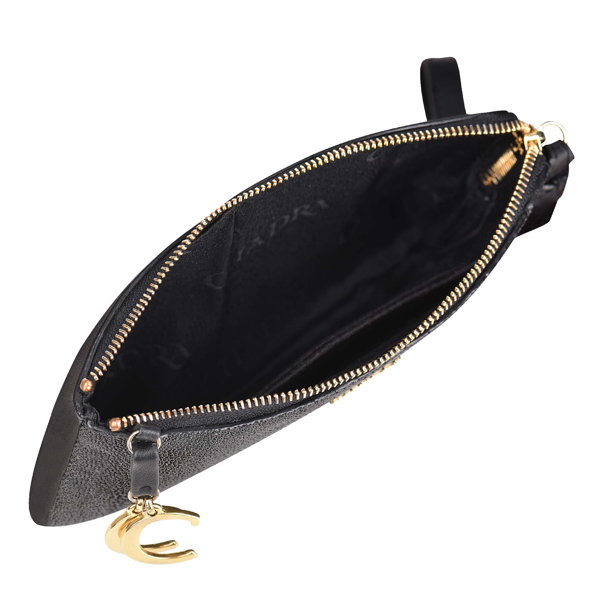 Cuadra Women's Black Stingray Stitching Wallet DU330