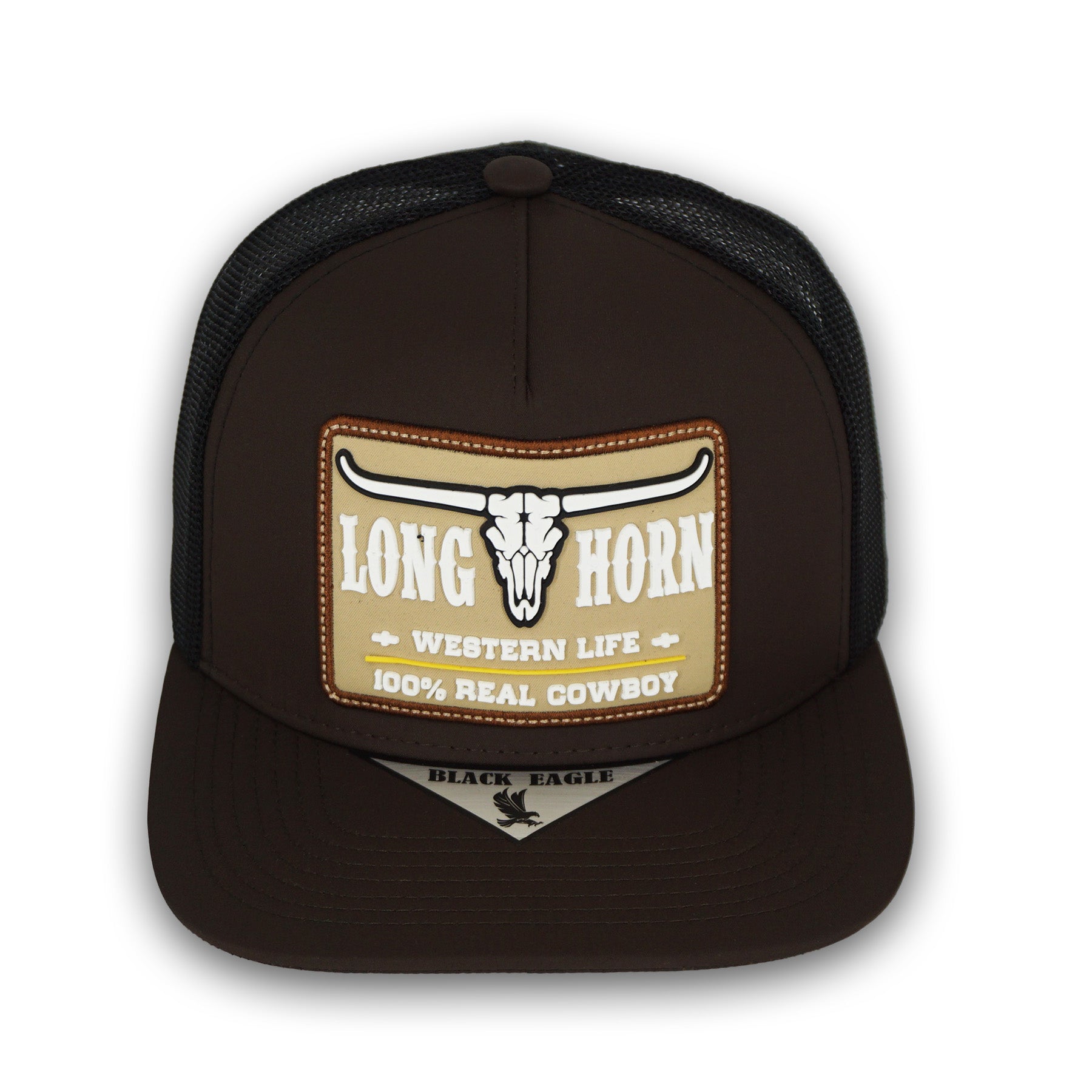 Black Eagle Long Horn Brown Snapback Hat BE03