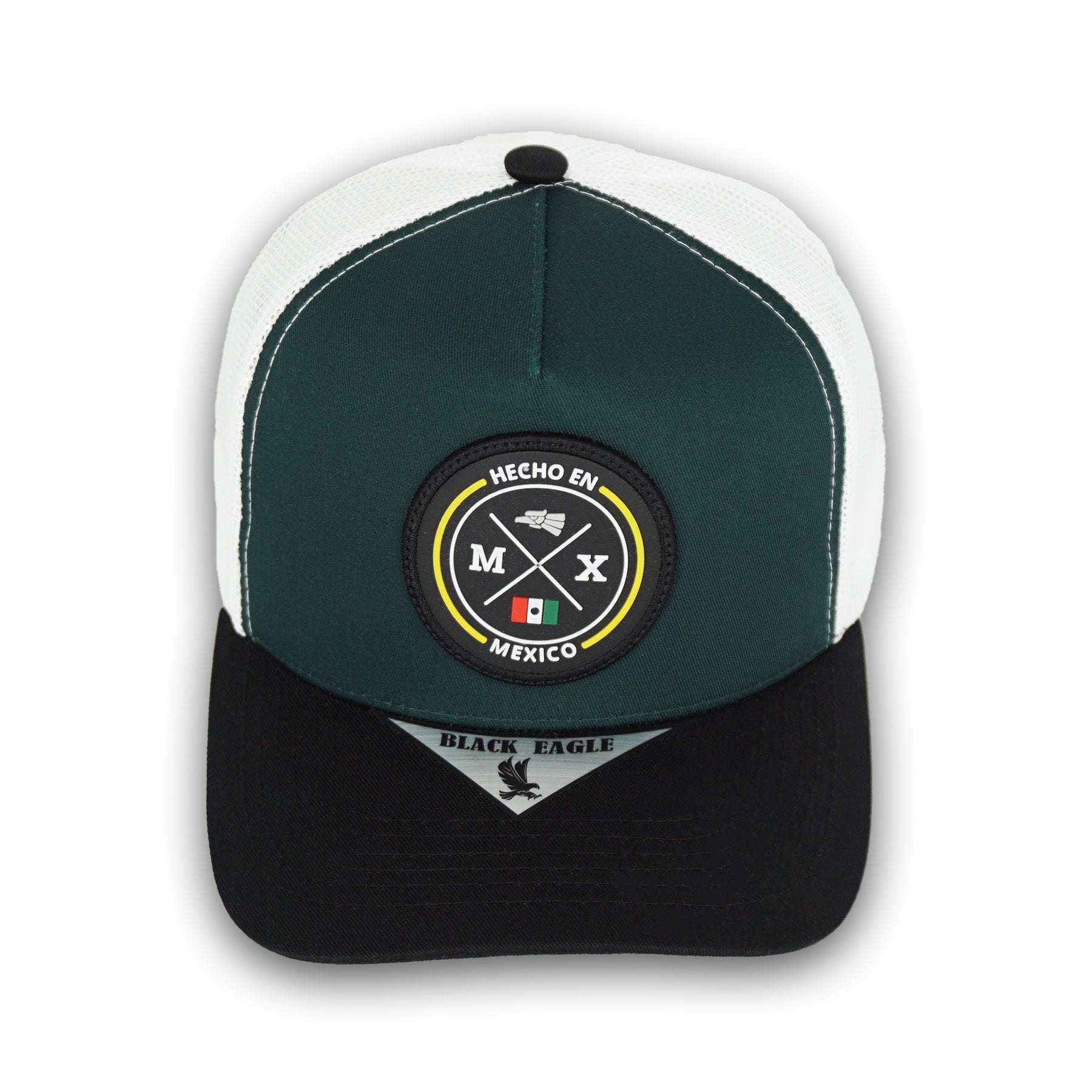 Black Eagle Hecho en Mexico Green Snapback Hat BE07