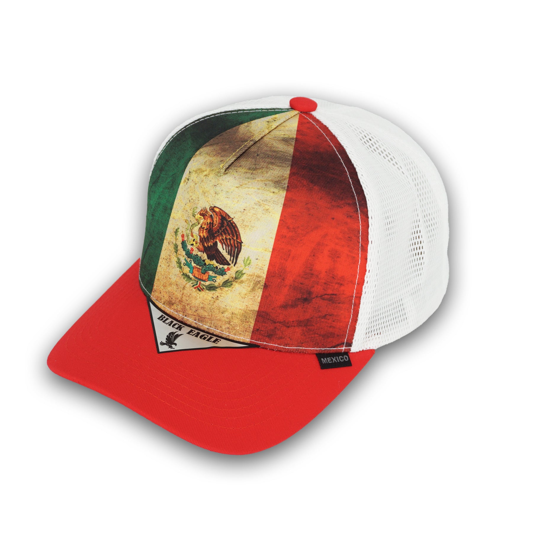 Black Eagle Mexican Flag Red Snapback BE10