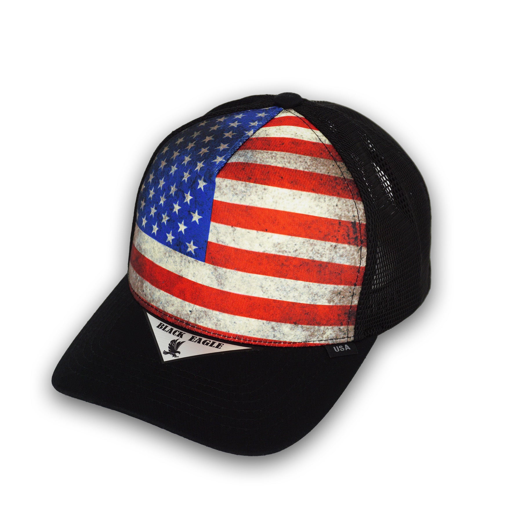 Black Eagle USA Flag Snapback Hat BE11
