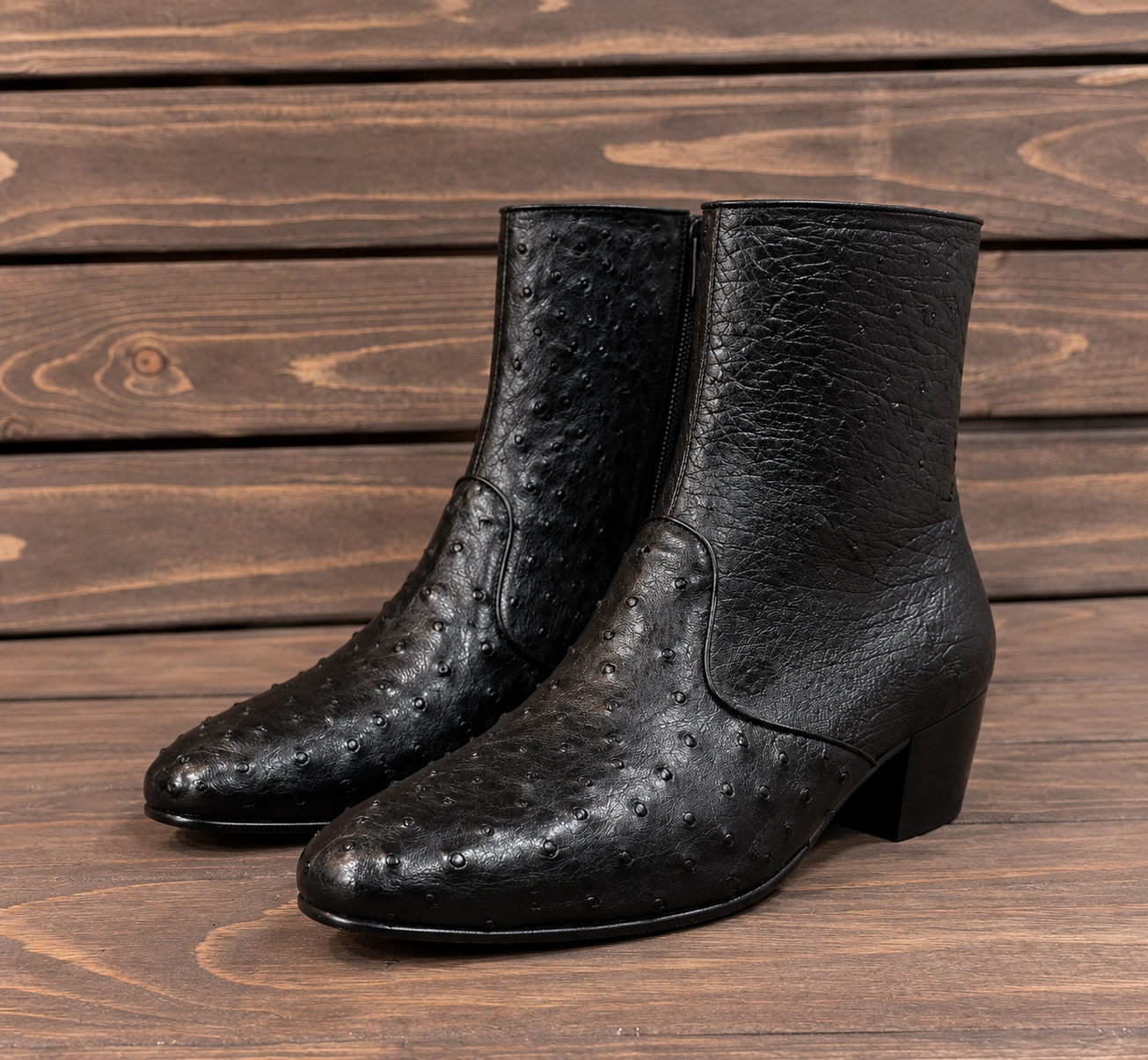 Marquez de Leon Botin Avestruz 2304O - Negro