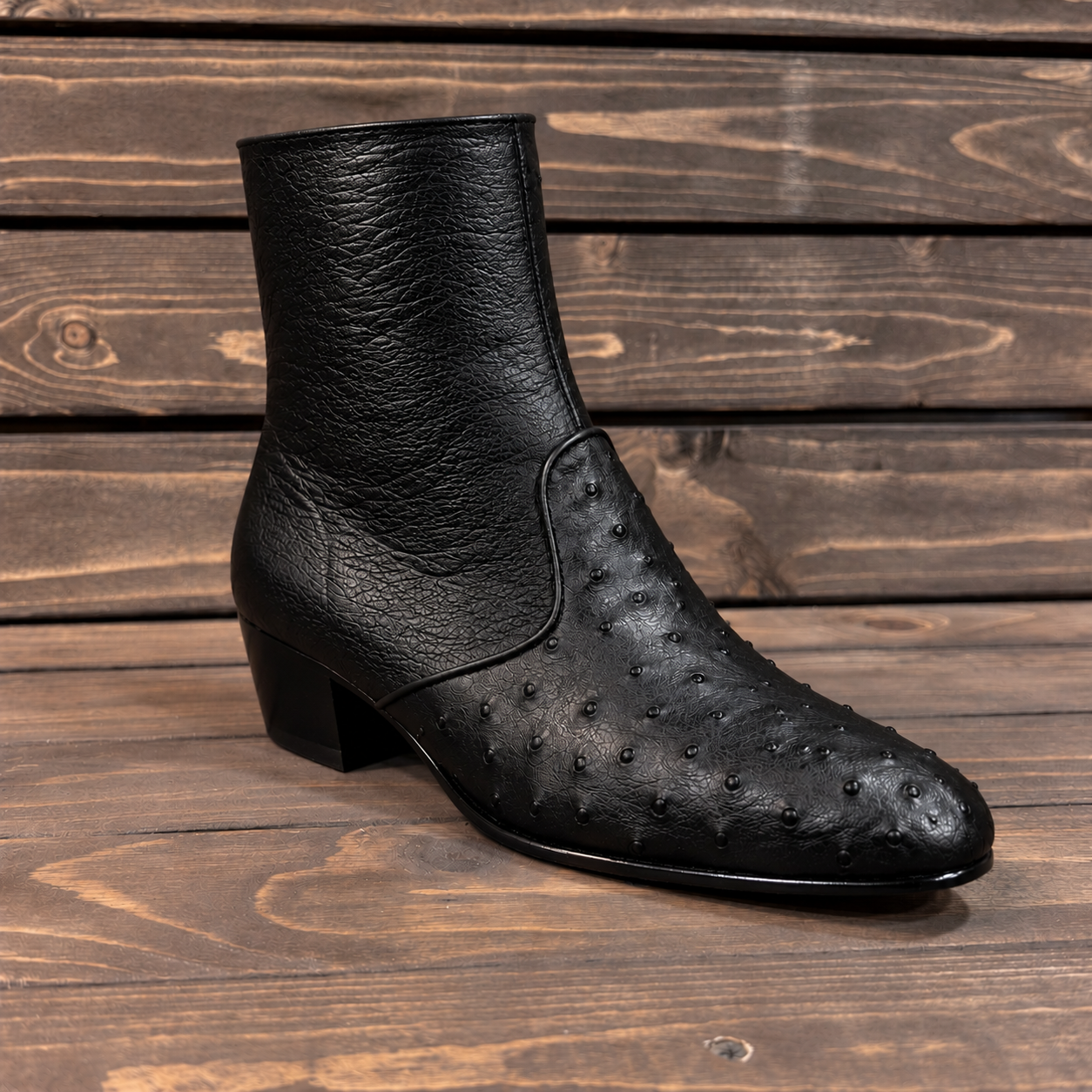 Marquez de Leon Botin Avestruz 2304O - Negro